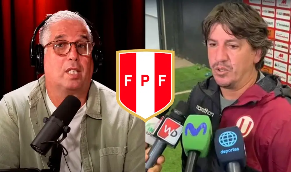 Diego Rebagliati utilizó de ejemplo a Oblitas para explicar por qué Ferrari no puede ser presidente de la FPF. Foto: composición LR/captura de 'D&T'/Movistar Deportes