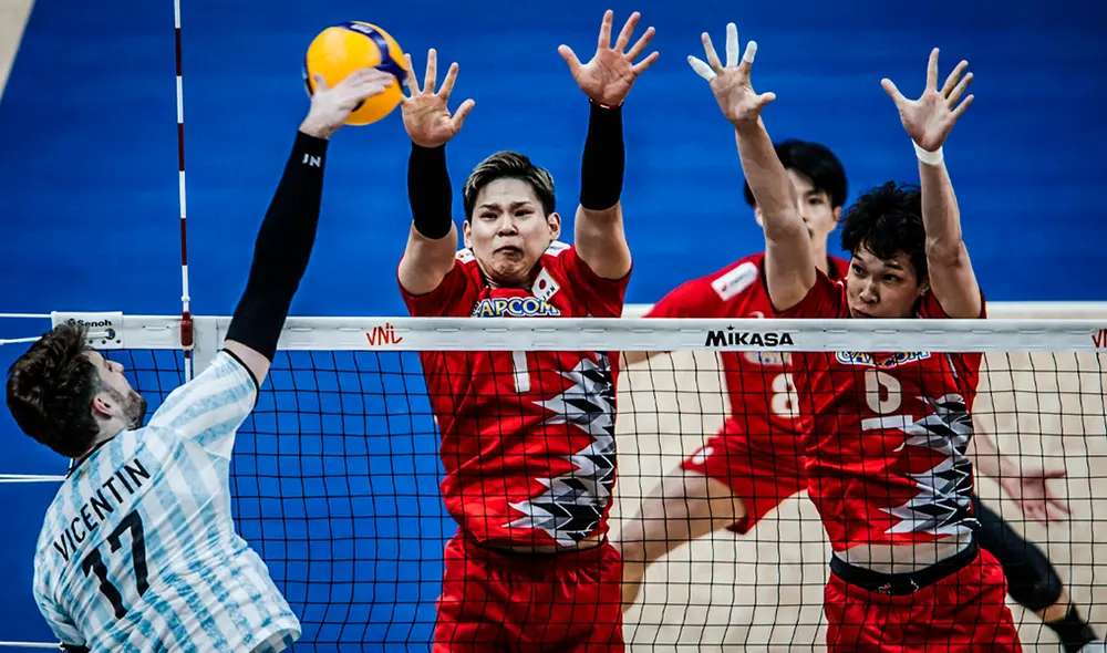 Argentina cayó por parciales de 26-24, 22-25, 23-25 y 19-25 frente a Japón en su primer partido de la Nations League Vóley 2024. Foto: FEVA Argentina cayó por parciales de 26-24, 22-25, 23-25 y 19-25 frente a Japón en su primer partido de la Nations League Vóley 2024. Foto: FEVA