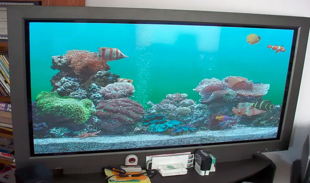 Así lucía un televisor de plasma a principios del nuevo milenio. Foto: Wikipedia