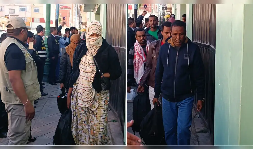 Los extranjeros intervenidos fueron trasladados a la sede Seguridad del Estado hasta determinar su calidad migratoria. Foto: Luis Álvarez/La República