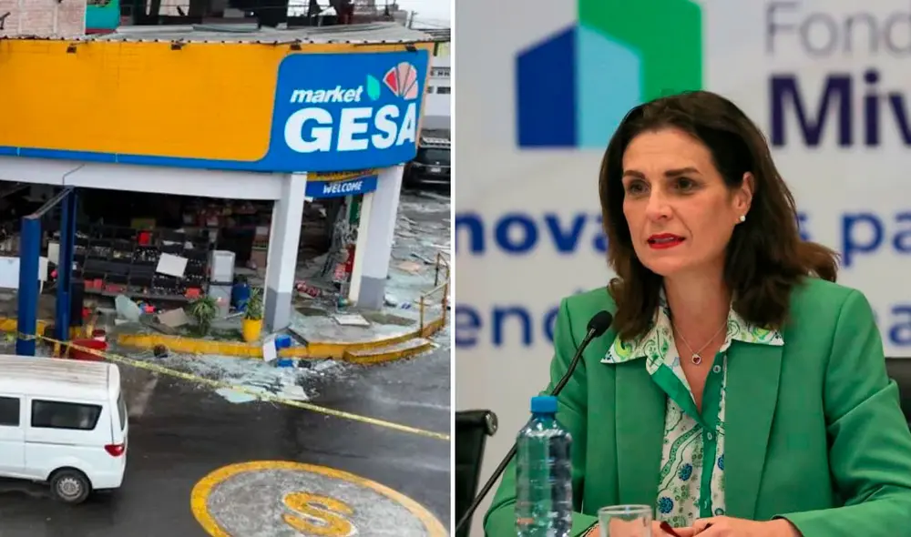 Ministra de Vivienda dio una conferencia de prensa en la que dio a conocer sobre las ayudas a los damnificados. Foto: composición LR/Grace Mora/URPI