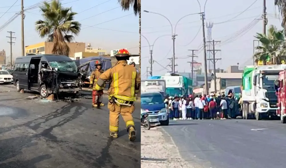 Accidente en la Carretera Central a la altura de Horacio. Foto: composición LR Accidente en la Carretera Central a la altura de Horacio. Foto: composición LR