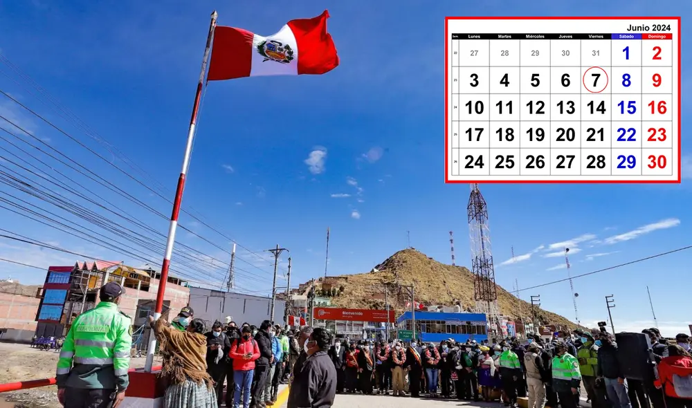 El feriado del 7 de junio se conmemorará en honor al Día de la Bandera y la batalla de Arica. Foto: composición LR/Andina/calendarpedia El feriado del 7 de junio se conmemorará en honor al Día de la Bandera y la batalla de Arica. Foto: composición LR/Andina/calendarpedia