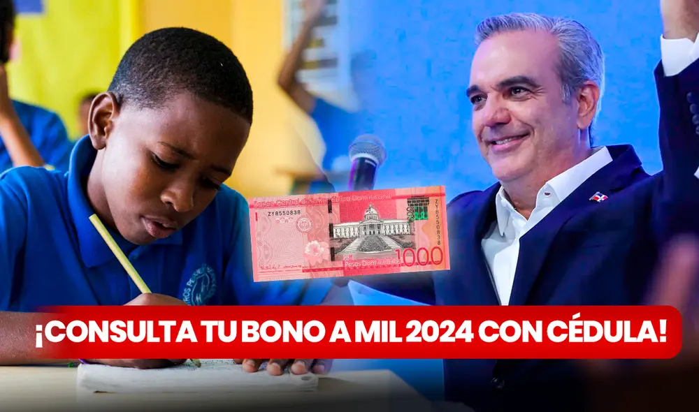 El Bono a Mil apoya a los padres de familia con RD$1.000 por cada hijo en escuela pública. Foto: composición LR/Minerd/Gobierno República Dominicana