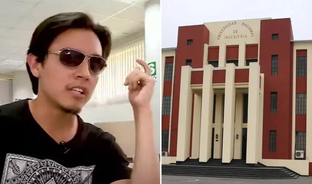 Sebastián León estudia la carrera de Matemática en la Universidad Nacional de Ingeniería (UNI). Foto: composición LR/Andina/captura de pantalla/Arriba mi gente