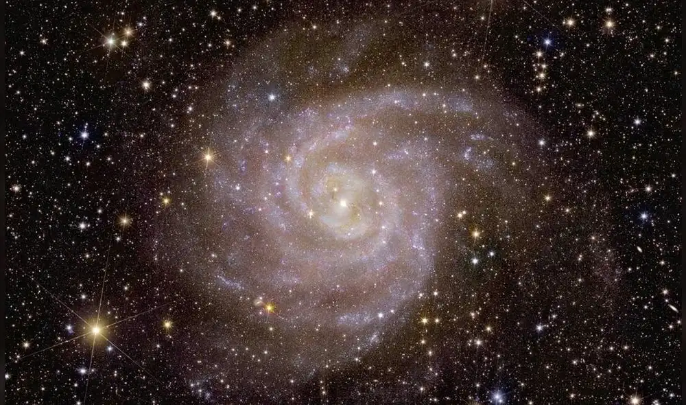 El telescopio espacial Euclid captó una galaxia en espiral. Foto: ESA