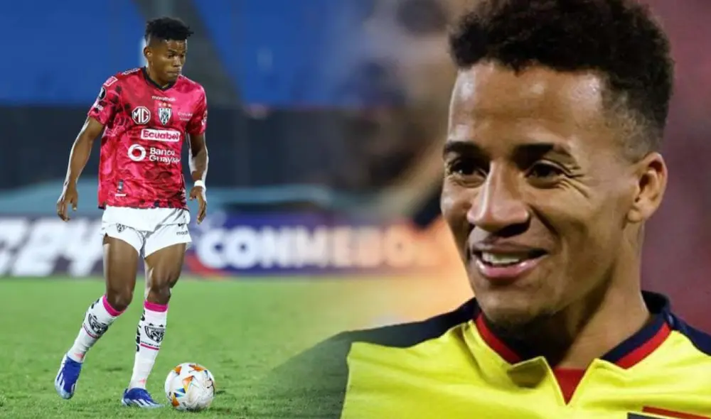 Alexander Bolaños llegó a las filas de Independiente del Valle en el 2024. Foto: composición LR/Conmebol/El Universo