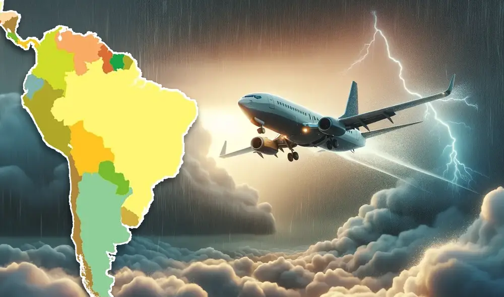 Este vuelo obtuvo una puntuación mayor a 17 puntos en niveles de turbulencia. Foto: composición de Jazmin Ceras/Dall-e de ChatGPT Este vuelo obtuvo una puntuación mayor a 17 puntos en niveles de turbulencia. Foto: composición de Jazmin Ceras/Dall-e de ChatGPT