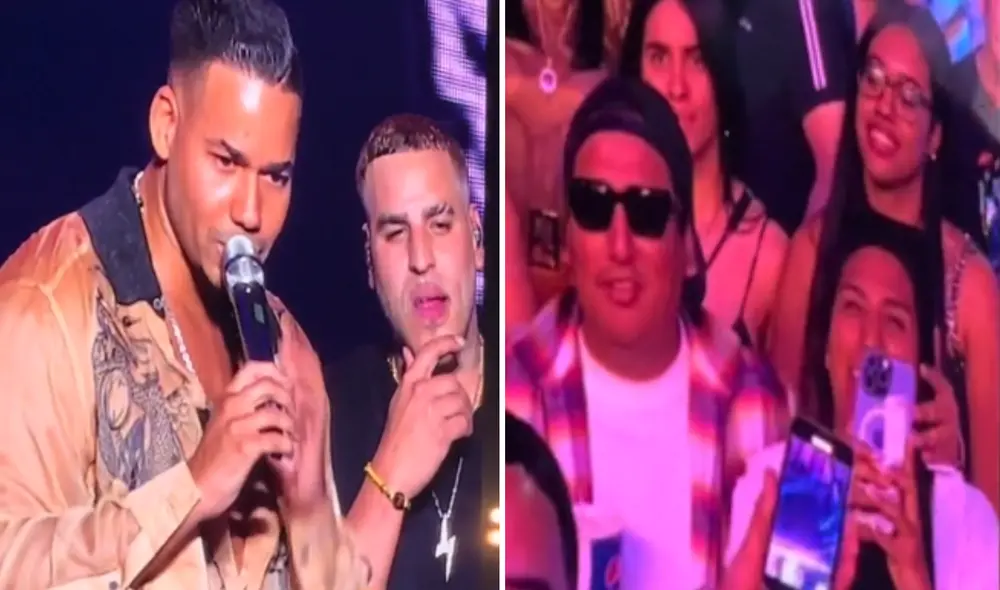 Jorge Luna viajó a Estados Unidos con su esposa para acudir al concierto de Romeo Santos y se llevaron grata sorpresa. Foto: composición LR/TikTok