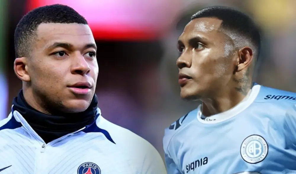 Bryan Reyna lleva 4 goles en la temporada con Belgrano. Foto: composición LR/Twitter/PSG