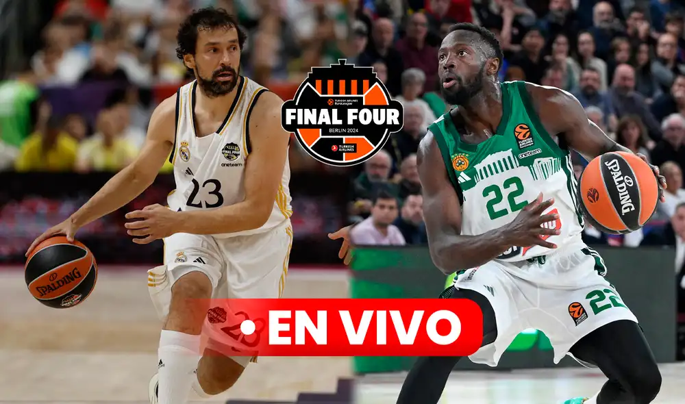 El duelo entre Real Madrid vs. Panathinaikos se jugó en el Uber Arena de Berlín. Foto: composición LR / AFP / Euroleague