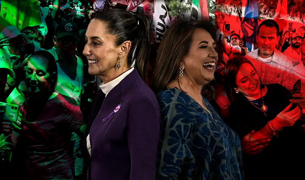 A solo una semana de las elecciones en México, las encuestas indican que el pueblo mexicano ya tiene a su candidata favorita. Foto: Composición LR/AFP. A solo una semana de las elecciones en México, las encuestas indican que el pueblo mexicano ya tiene a su candidata favorita. Foto: Composición LR/AFP.