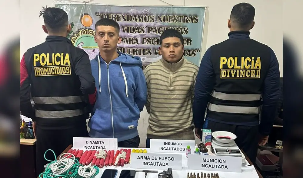 Cae banda dedicada a extorsión y fabricación de drogas. Foto: PNP Cae banda dedicada a extorsión y fabricación de drogas. Foto: PNP