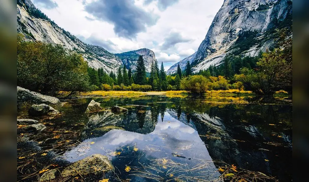 El parque nacional de Yosemite es conocido por sus secuoyas gigantes antiguas y por Tunnel View, la vista icónica del alto salto Bridalveil. Foto: Pixabay
