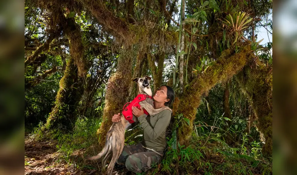 Ruthmery Pillco Huarcaya nombró a su perrita Ukuku, que significa 'oso' en quechua. Foto: National Geographic Ruthmery Pillco Huarcaya nombró a su perrita Ukuku, que significa 'oso' en quechua. Foto: National Geographic