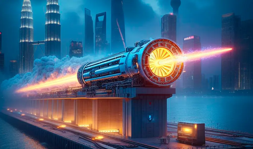 El armamento electromagnético es una gran apuesta en defensa militar. Foto: Copilot/IA