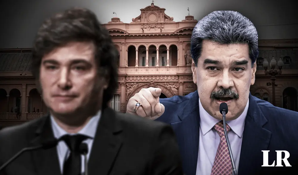 Nicolás Maduro aseguró que Javier Milei es un "neonazi". Foto: composición Fabrizio Oviedo/LR/AFP Nicolás Maduro aseguró que Javier Milei es un "neonazi". Foto: composición Fabrizio Oviedo/LR/AFP