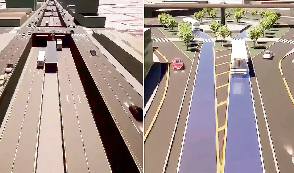 Proyección. En el lado izquierdo se ve la próxima Vía Expresa Grau y en el derecho lo que será la Vía Expresa Norte, en la av. Universitaria. Foto: difusión