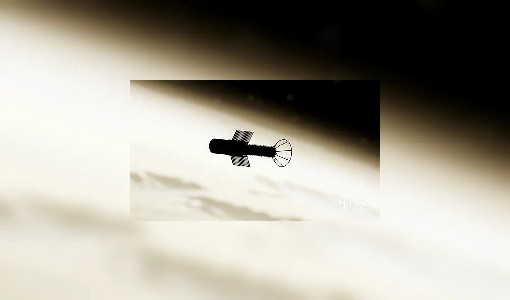 Representación de como se vería el cohete en el espacio. Foto: Howe Industries