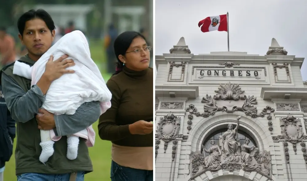 Con 101 votos, el Pleno del Congreso aprobó en marzo de este año la ley que extiende la licencia por paternidad. Foto: composición LR/Andina