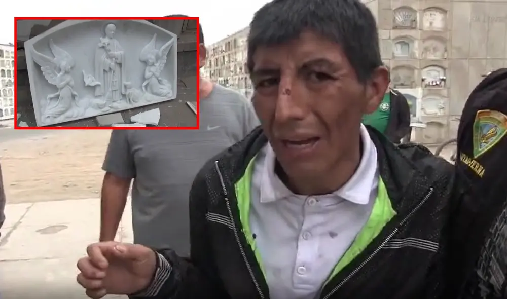 Alias el "Condor " habría robado múltiples piezas de mármol en anteriores ocasiones. Composición:LR/ Fotocaptura PNP