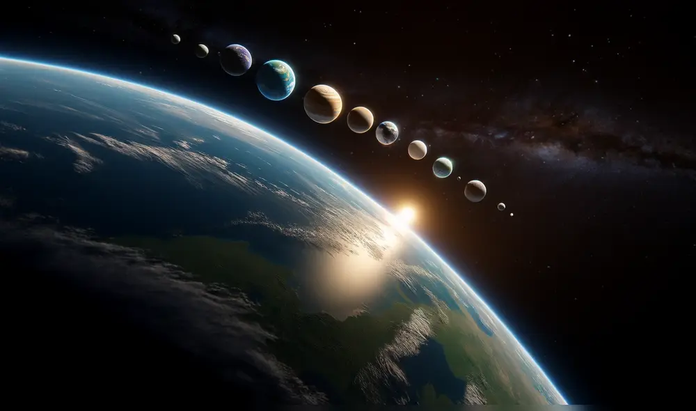 Los mejores horarios para ver la alineación planetaria desde América Latina. Foto: IA