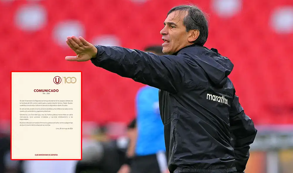 Fabián Bustos fue hostigado por la hinchada de LDU. Foto: composición LR/AFP/Universitario