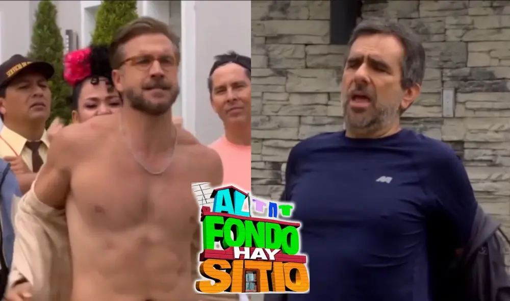 'Al fondo hay sitio': Teresa le quita la camisa al profesor. Foto: composición LR/ América TV