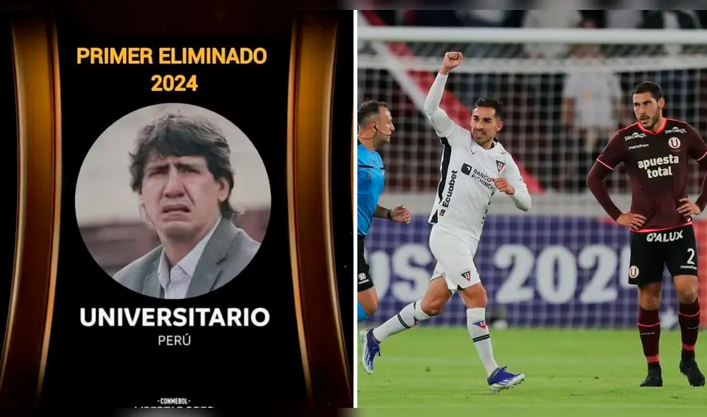 Universitario de Deporte perdió 2-0 ante LDU en la Copa Libertadores 2024. Foto: composición LR/Twitter