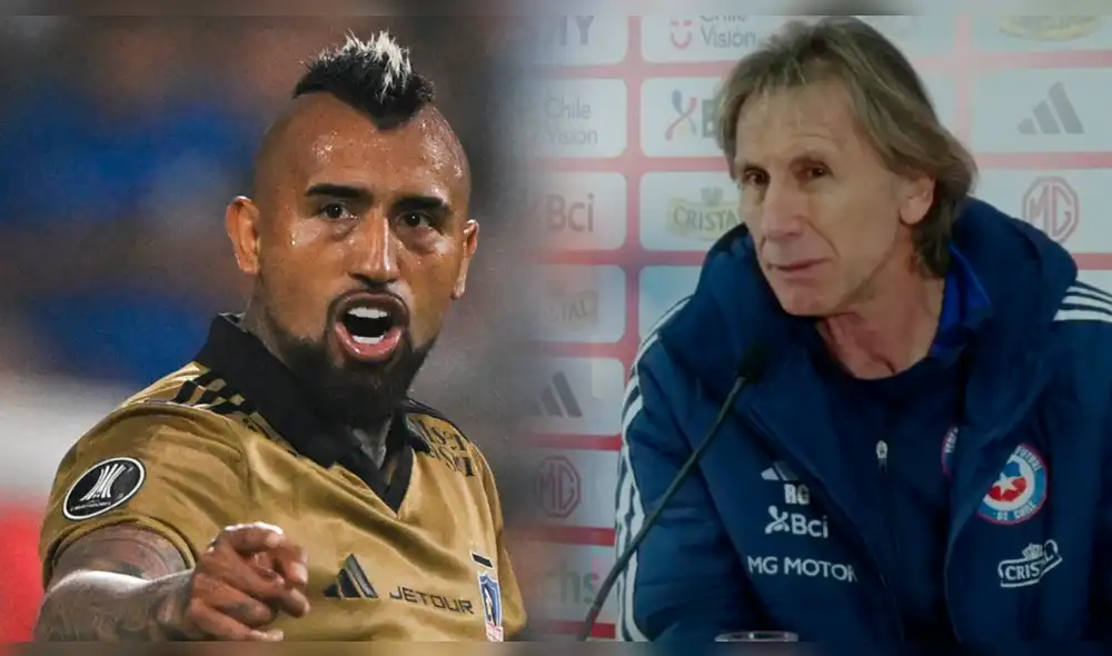 Ricardo Gareca respondió que ningún jugador tiene las puertas cerradas en Chile tras la ausencia de Vidal. Foto: composición LR/AFP/La Roja