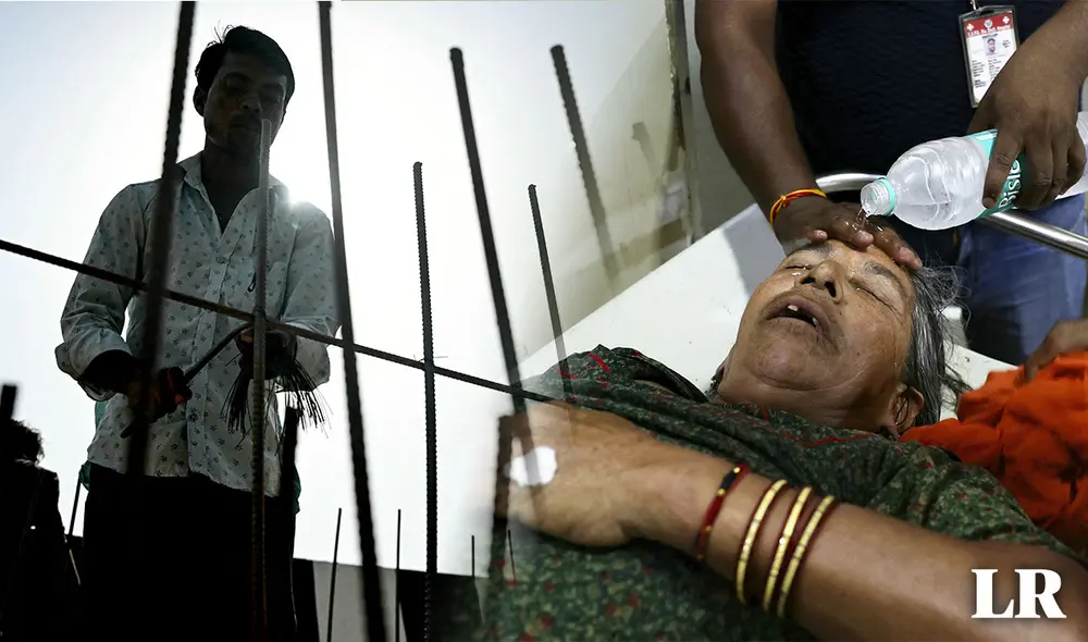 Las altas temperaturas en la India ha generado que varias personas sean ingresadas a los hospitales por deshidratación. Foto: composición LR/AFP Las altas temperaturas en la India ha generado que varias personas sean ingresadas a los hospitales por deshidratación. Foto: composición LR/AFP
