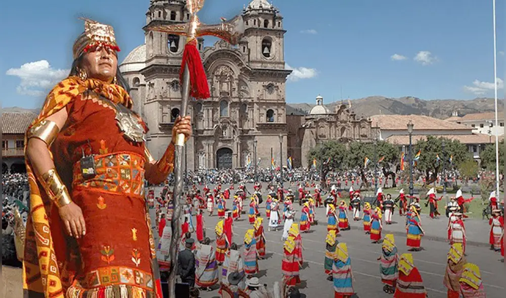 El inca, durante el Inti Raymi, envía normalmente un mensaje. Foto: composición LR/Luis Álvarez El inca, durante el Inti Raymi, envía normalmente un mensaje. Foto: composición LR/Luis Álvarez