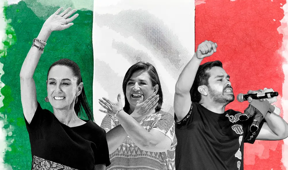 Claudia Sheinbaum, Xóchitl Gálvez y Jorge Álvarez. Uno de los tres candidatos alcanzará la presidencia. Las encuestas dan amplio favoritismo a la primera de los mencionados. Foto: composición LR Claudia Sheinbaum, Xóchitl Gálvez y Jorge Álvarez. Uno de los tres candidatos alcanzará la presidencia. Las encuestas dan amplio favoritismo a la primera de los mencionados. Foto: composición LR