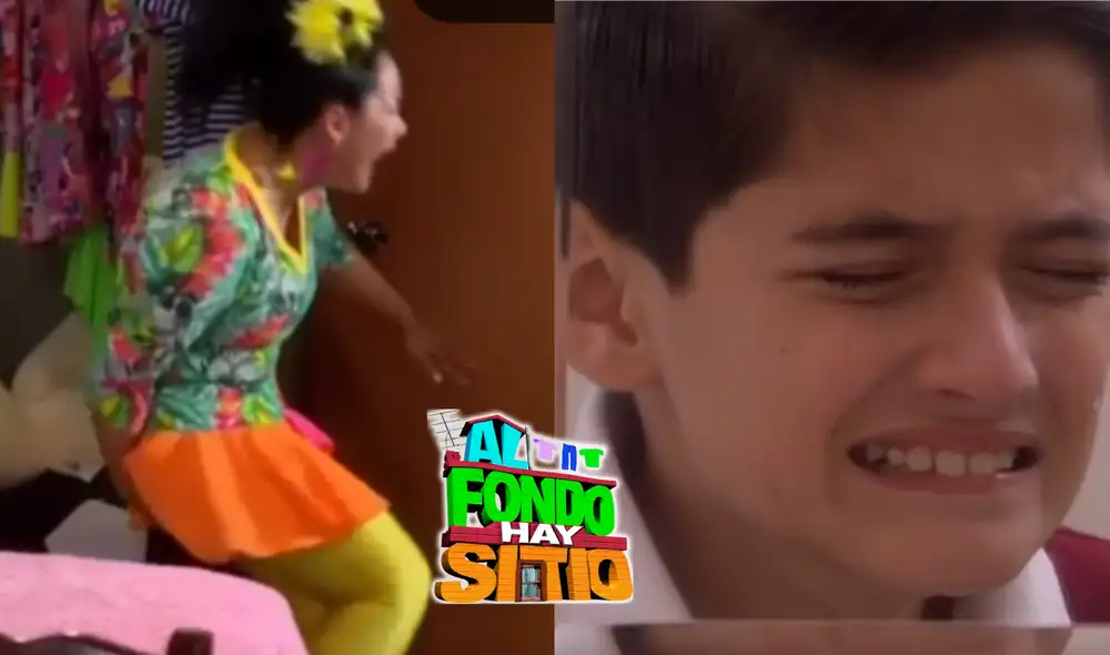 El hijo de Teresa no pudo contener el llanto mientras esperaba a su madre en la celebración del Día de la Madre. Foto: composición LR/América TV