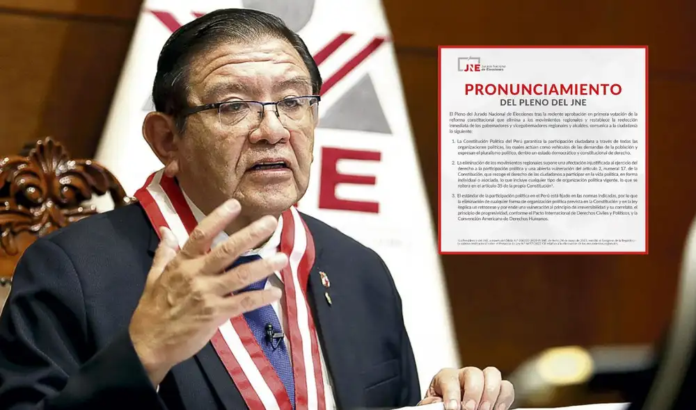 El JNE pidió al Congreso que reconsidere la aprobación de esta reforma constitucional. Foto: composición LR