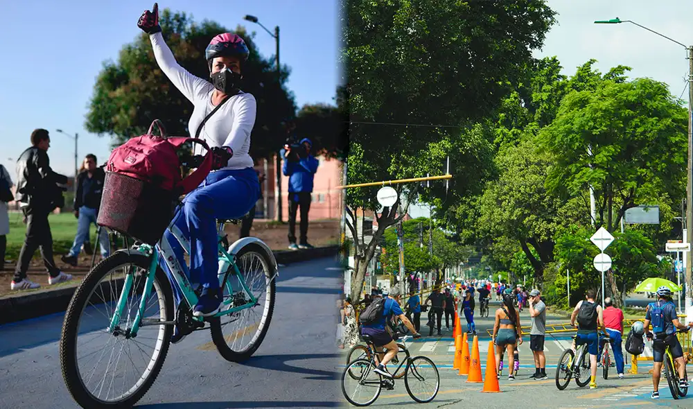 El programa por la conmemoración del Día Mundial de la Bicicleta en Bogotá durará desde el lunes 3 de junio hasta el viernes 7 de junio. Foto: Composición LR/Secretaría Distrital de Movilidad/ El País de Cali