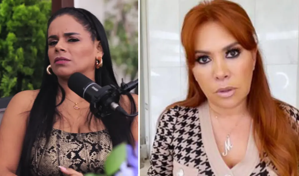 Giuliana Rengifo y Magaly Medina iniciaron una enemistad pública luego de que la cantante iniciara un romance con Alfredo Zambrano. Foto: Composición LR/Captura Youtube/Magaly Medina/Instagram