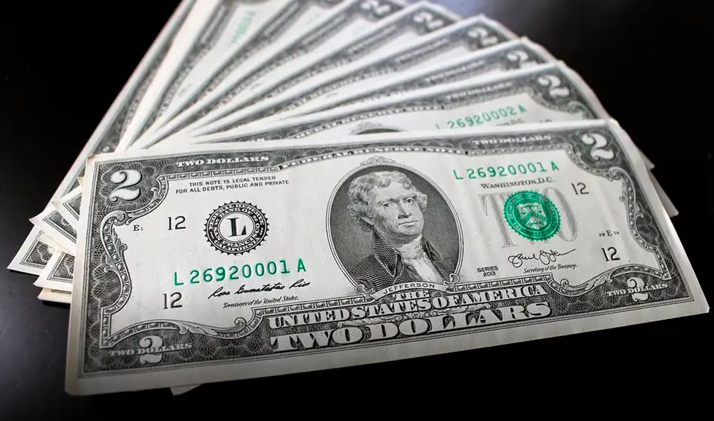 El billete de 2 dólares se puede vender por más de US$5.000. Foto: El Universo