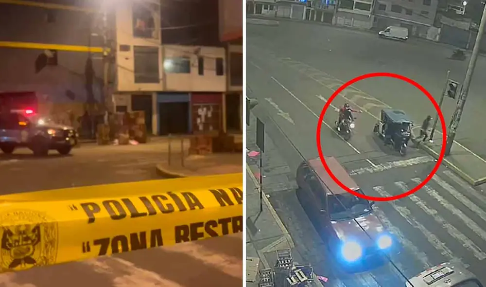 Según las cámaras de seguridad, los sicarios se acercaron en una moto lineal y dispararon contra la pareja y su hija, quienes se dirigían en un mototaxi. Foto: composición LR/Mirian Torres