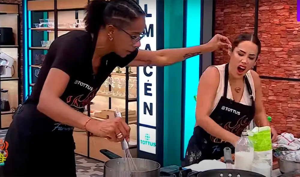 Leyla Chihuán es una excongresista y exdeportista y Karina Borrero conductora de televisión. Foto: Latina.