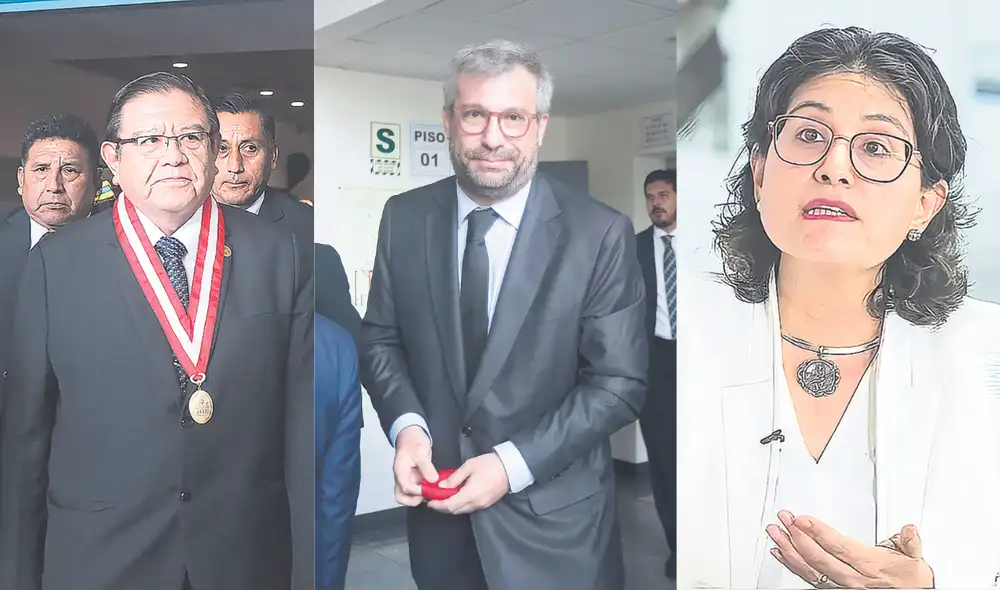 En peligro. Congreso piensa presentar un nuevo proyecto que pone en riesgo la autonomía de los titulares del JNE, Jorge Salas; de la ONPE, Piero Corvetto; y del Reniec, Carmen Velarde. Foto: difusión