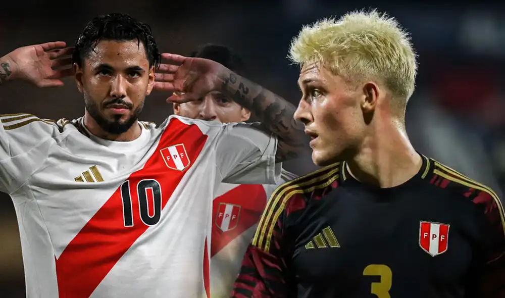 Oliver Sonne y Sergio Peña fueron convocados por Jorge Fossati para los amistosos de la selección peruana. Foto: composición LR/AFP/Movistar Deportes