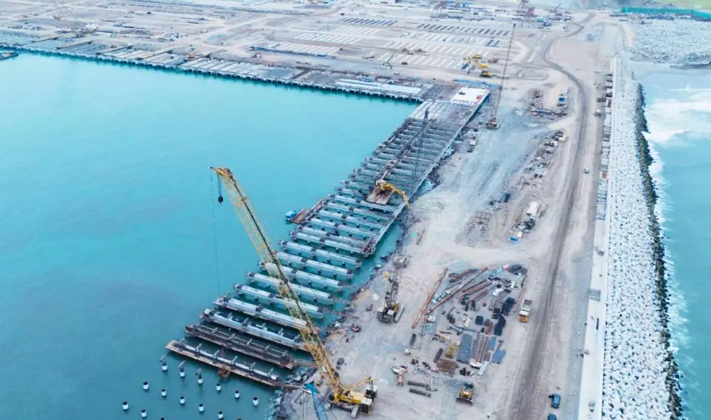 Las primeras embarcaciones llegarán Megapuerto de Chancay a inicios del 2025. Foto: Andina