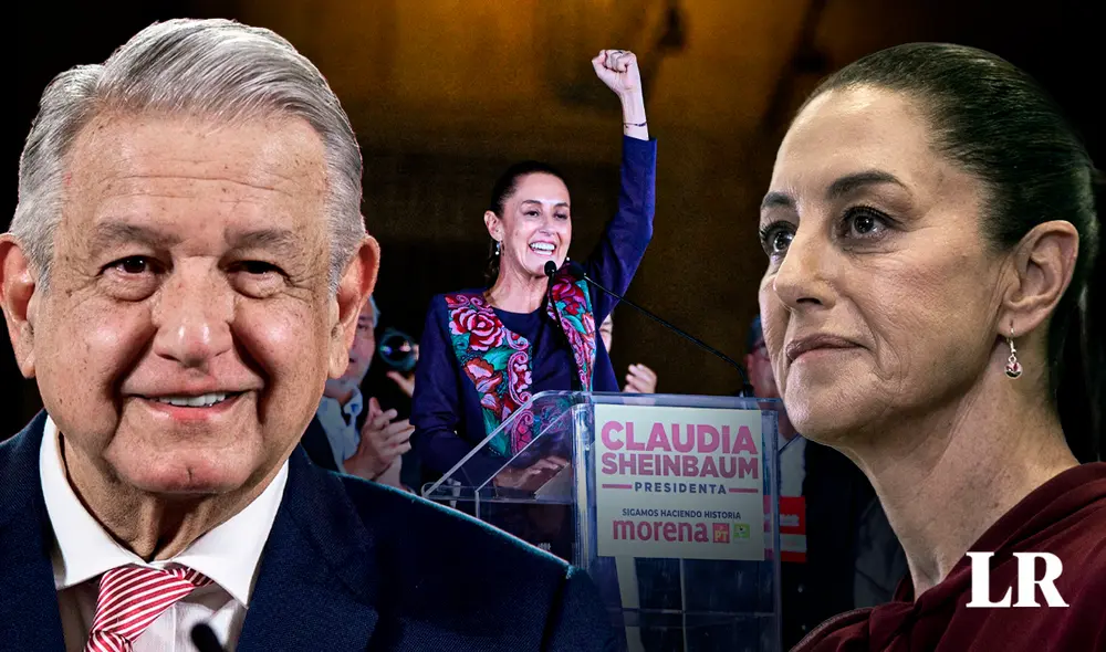 AMLO le entregará la banda presidencial a Claudia Sheinbaum el 1 de octubre. Foto: composición de Jazmin Ceras/La República/AFP - Video: AFP AMLO le entregará la banda presidencial a Claudia Sheinbaum el 1 de octubre. Foto: composición de Jazmin Ceras/La República/AFP - Video: AFP