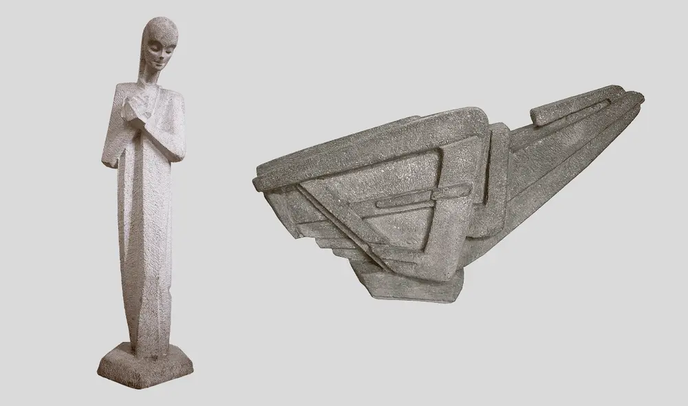 La madona. Escultura en piedra reconstituida. Foto: difusión La madona. Escultura en piedra reconstituida. Foto: difusión