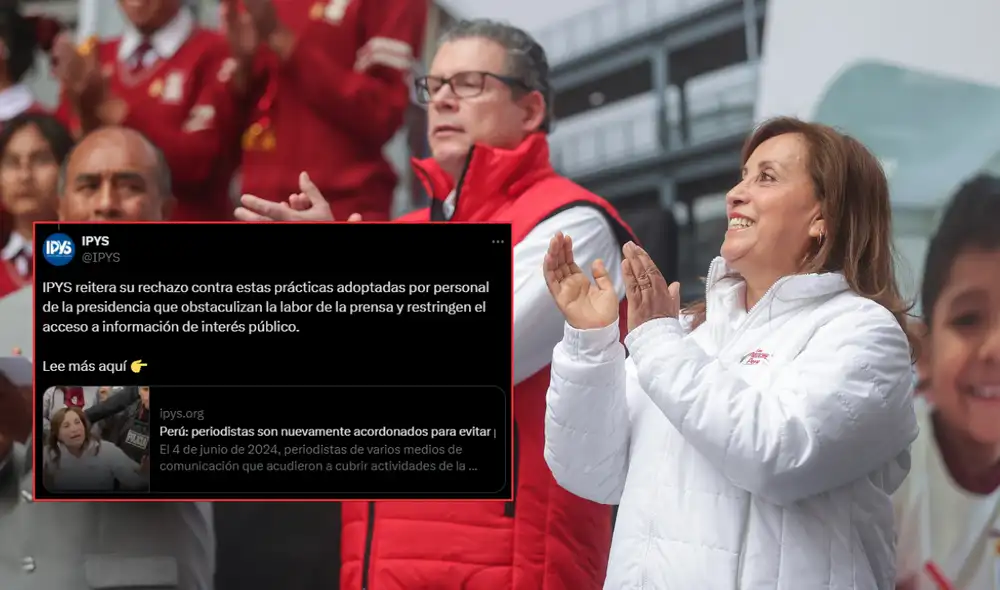 Boluarte lleva más de 50 días sin responder a la prensa respecto a las acusaciones que recaen en su contra. Foto: composición LR- Captura IPYS. Boluarte lleva más de 50 días sin responder a la prensa respecto a las acusaciones que recaen en su contra. Foto: composición LR- Captura IPYS.