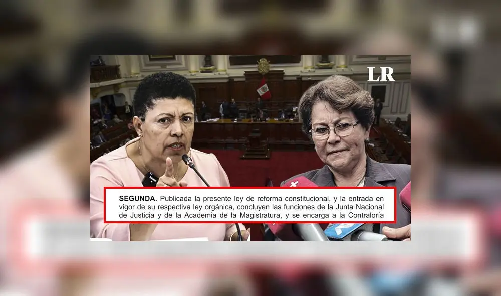 Martha Moyano y Gladys Echaíz, principales impulsores del ataque contra la JNJ. (Foto composición: La República)