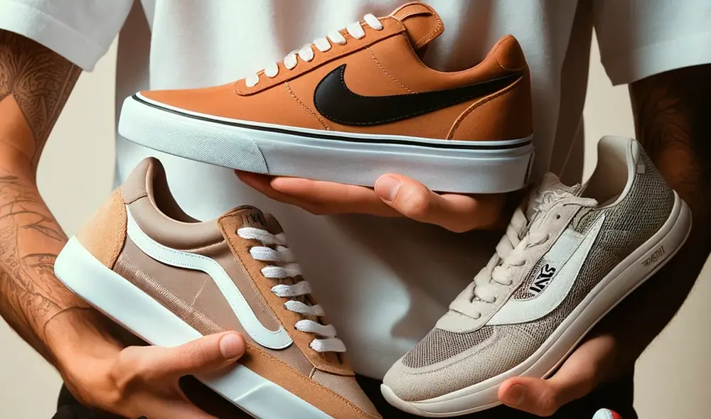 Estas zapatillas aparecieron en la década de los 70, inicialmente para los skaters. Foto: Dall-e de ChatGPT Estas zapatillas aparecieron en la década de los 70, inicialmente para los skaters. Foto: Dall-e de ChatGPT