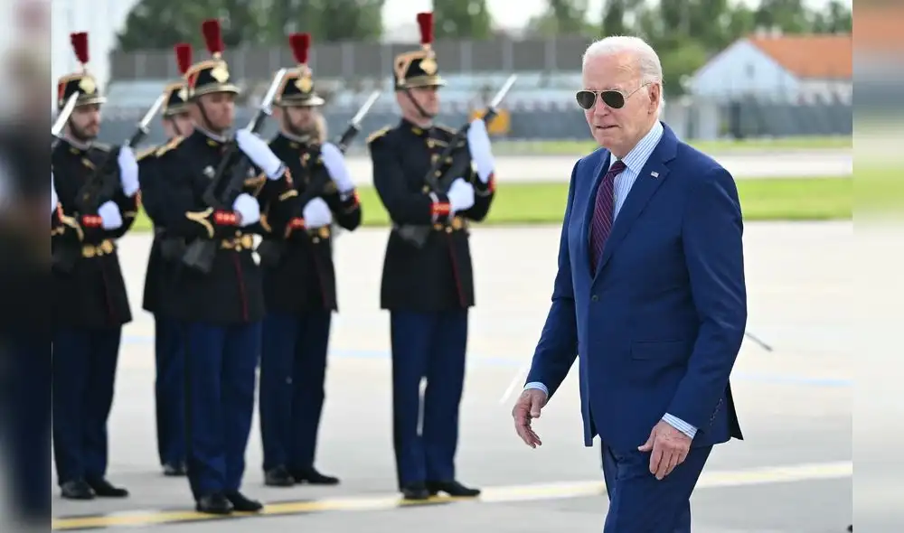 Joe Biden y Macron le brindan su apoyo a Ucrania en Francia. Foto: France 24