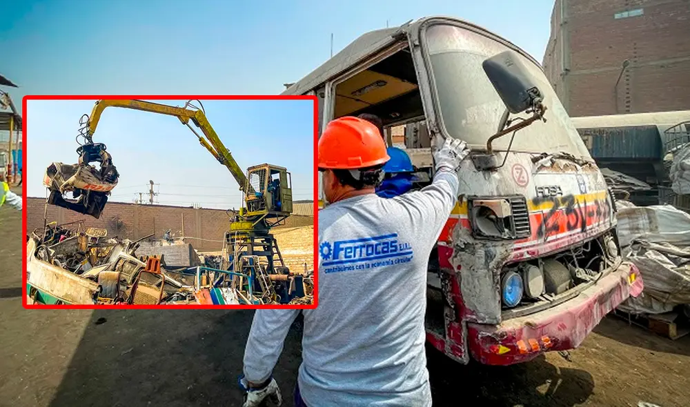 La ATU emite el Certificado de Destrucción Vehicular tras el chatarreo. Foto: composición LR/ATU